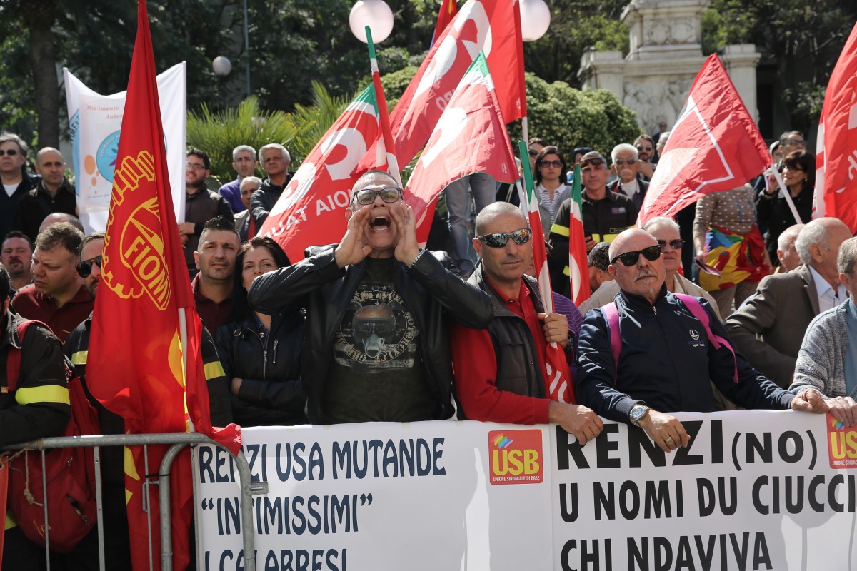 Inaugurazione Museo di Reggio - Protesta lavoratori