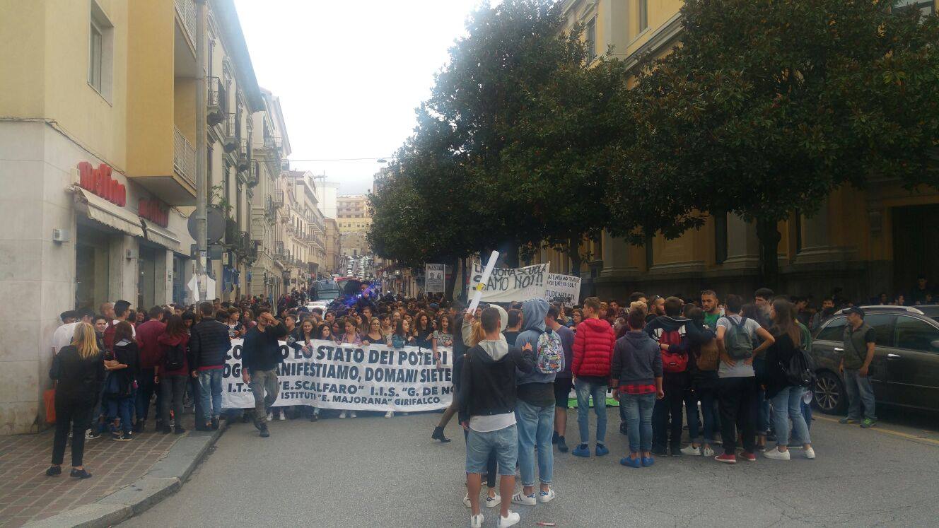 Manifestazione studentesca Catanzaro