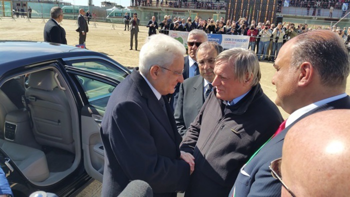 Mattarella a Locri con Libera