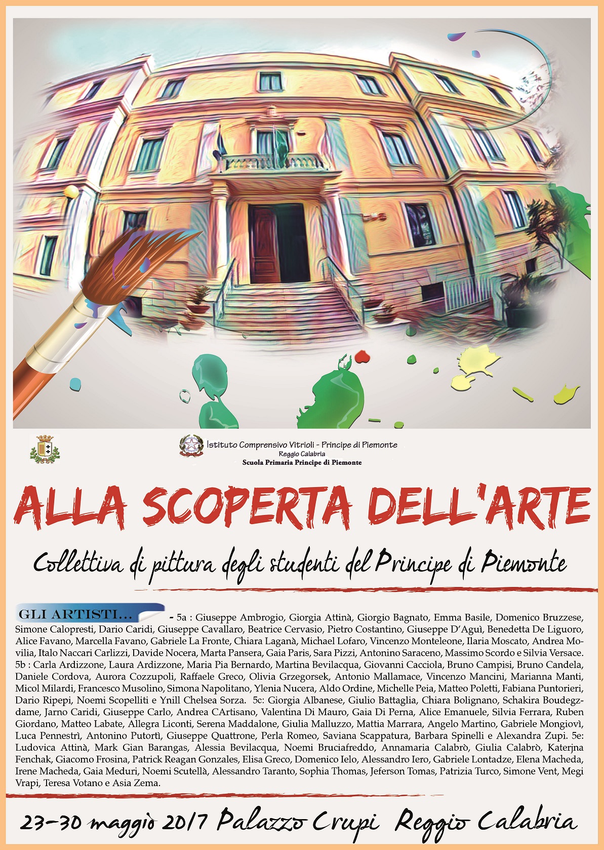 Reggio – All’Istituto Comprensivo Vitrioli – Principe di Piemonte il progetto “Alla scoperta dell’arte”