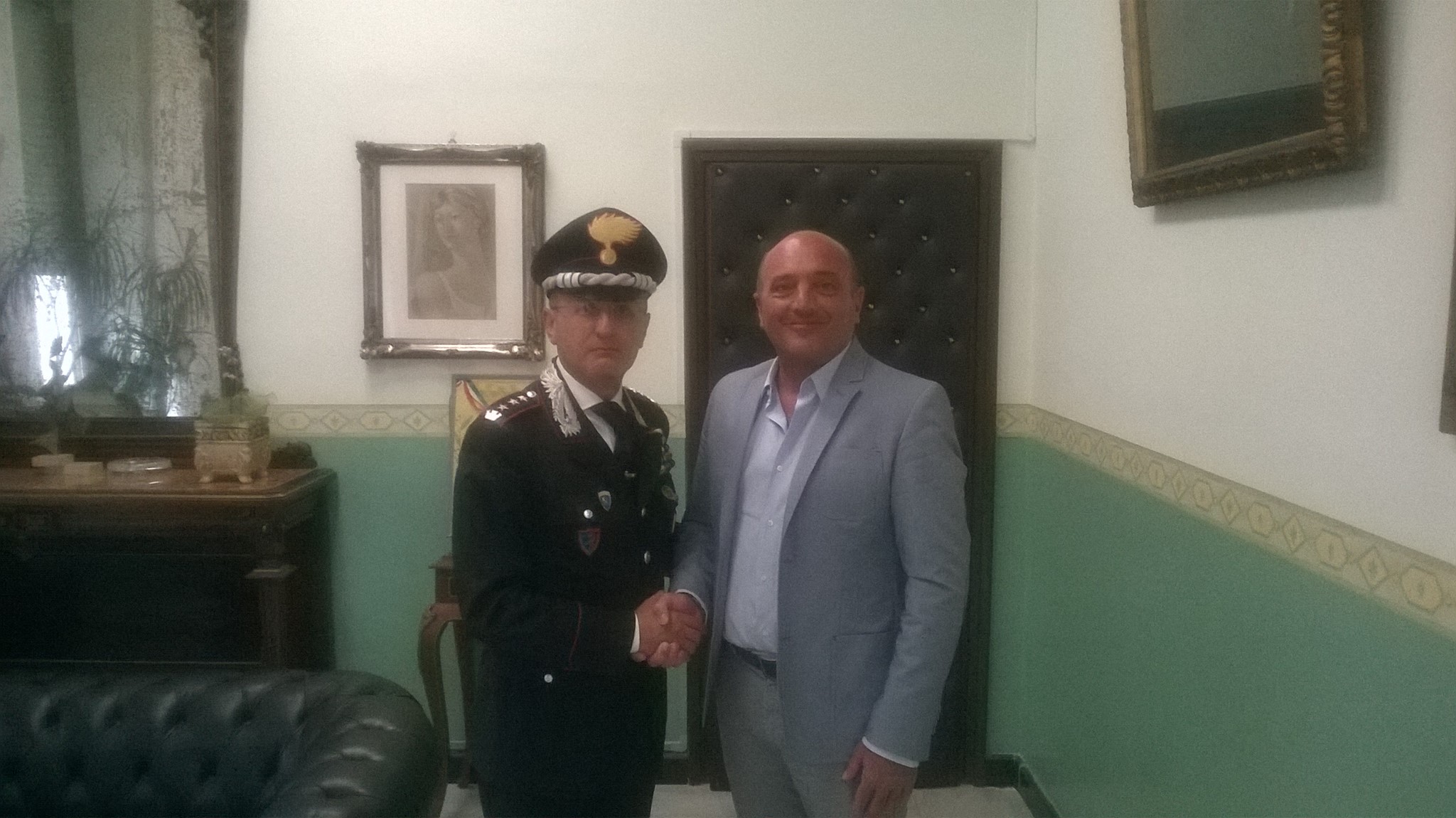 Crotone – Pugliese saluta il comandante provinciale dei Carabinieri Gagliano