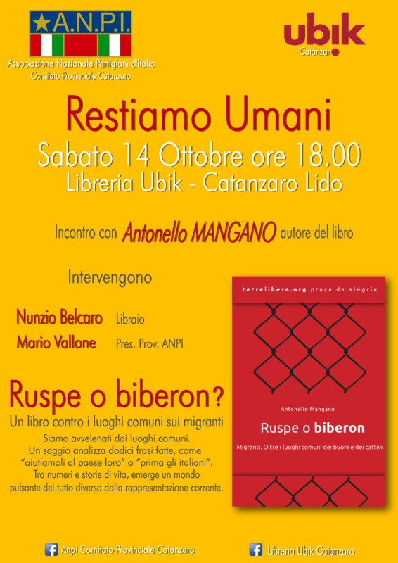Alla Ubik di Catanzaro dibattito sui migranti con Antonello Mangano