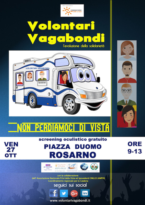 Rosarno coinvolge i Volontari Vagabondi con lo screening oculistico gratuito