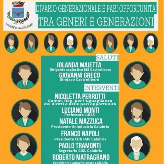 Castrolibero (CS) – Oggi il convegno sul divario generazionale