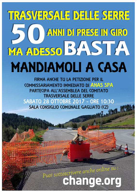 Trasversale delle Serre – L’assemblea dei cittadini a Gagliato