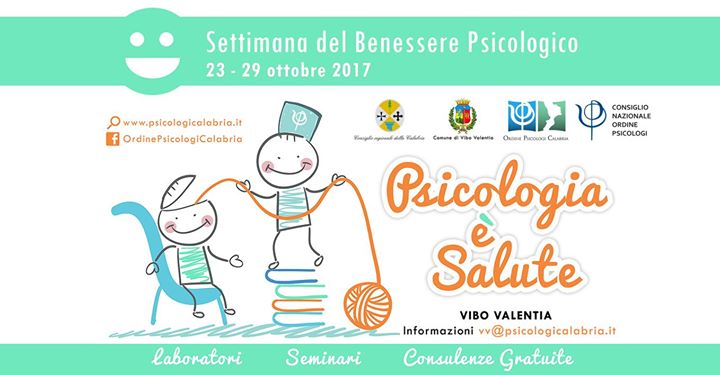 Vibo Valentia – Dal 23 al 29 ottobre la “Settimana del Benessere Psicologico”