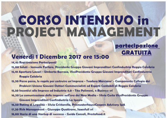 Confindustria Rc, corso intensivo in project management
