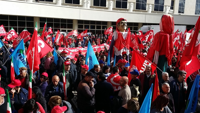 Manifestazione Cgil e Uil