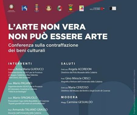 Cosenza – Conferenza sulla contraffazione dei beni culturali