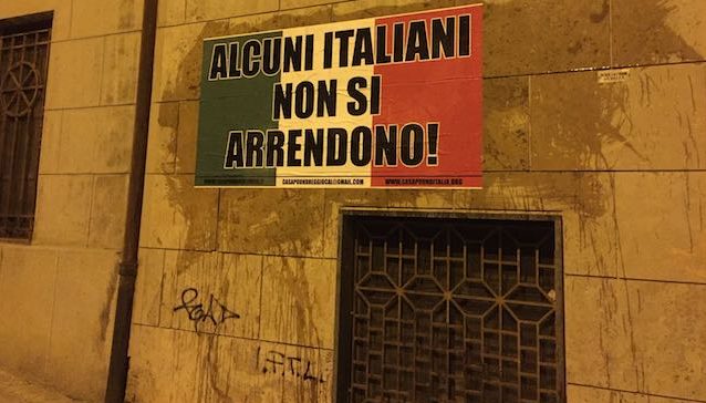 CasaPound: “Alcuni Italiani non si arrendono, vicini ai residenti Via Cappuccinelli”
