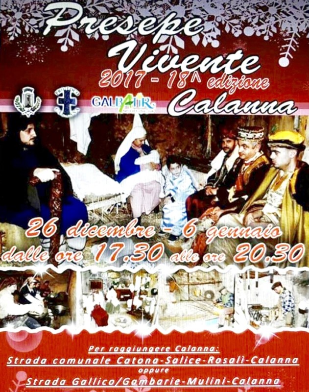 Calanna, XVIII edizione presepe vivente fino al 6 gennaio