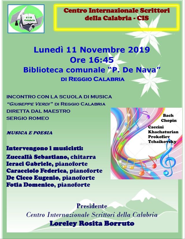 Il Cis incontra la scuola di musica “G. Verdi” di Reggio Calabria - Strill.it