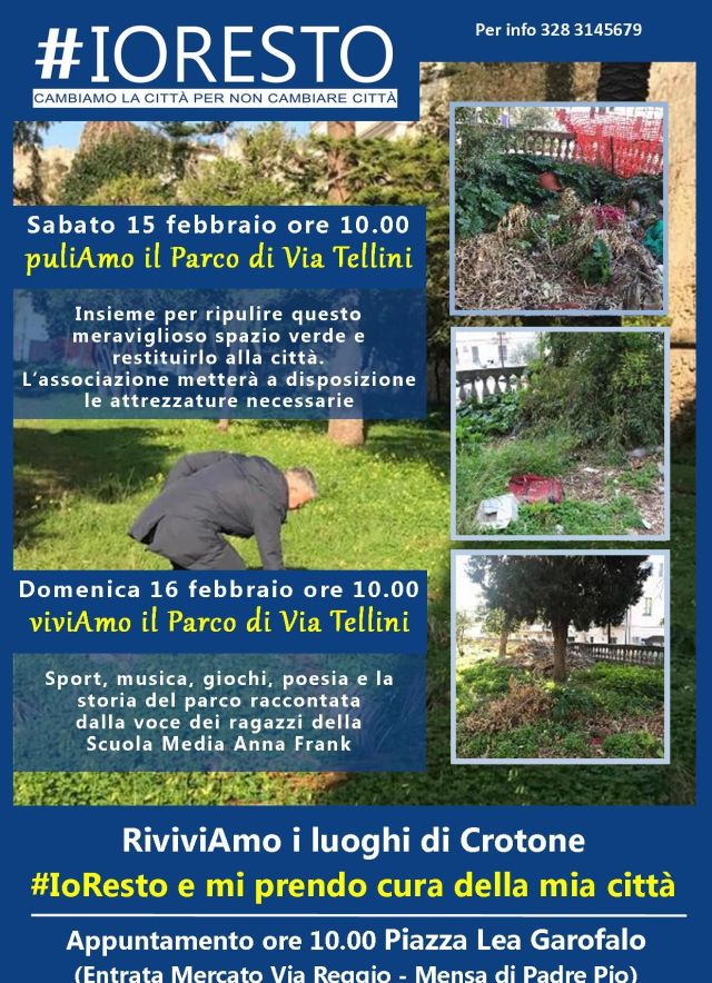 Crotone – Decoro Urbano: #ioResto parte dall’Orto di Via Tellini