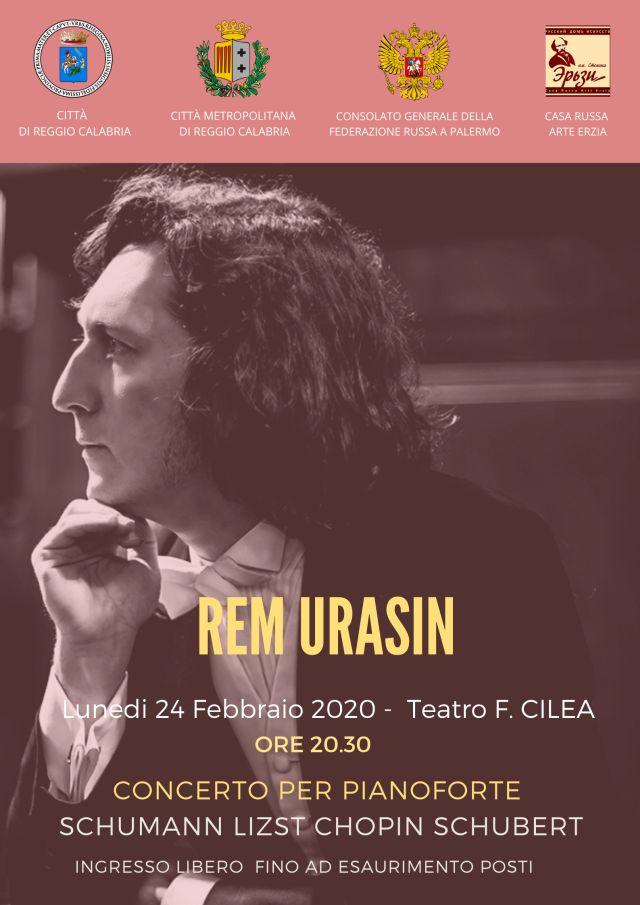 Reggio Calabria: il 24 febbraio concerto del pianista Rem Urasin