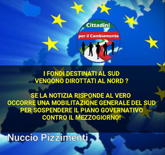 Fondi Sud: scippati 21 miliardi. Pizzimenti: “Occorre una mobilitazione collettiva del Mezzogiorno”