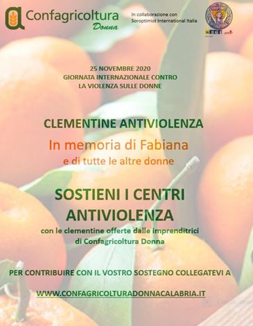 Giornata Internazionale contro la violenza sulle donne. Tutto pronto per le Clementine antiviolenza