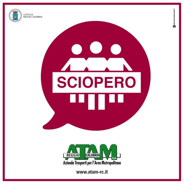 Reggio Calabria – Lunedì 8 febbraio sciopero Atam