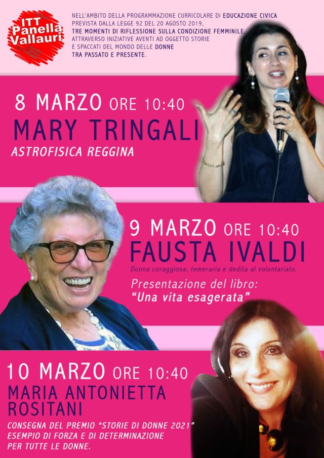 Reggio Calabria – L’ITT Panella-Vallauri organizza tre momenti di riflessione sulla condizione femminile
