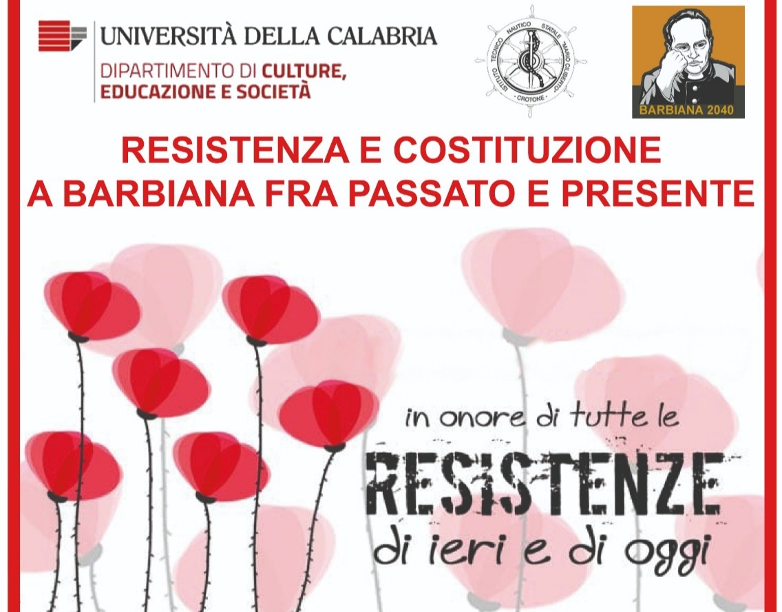 Unical, la ‘Costituzione tradita’ nel seminario di Barbiana 2040 e Istituto Ciliberto di Crotone dedicato allo studio della Resistenza antifascista e della Carta costituzionale