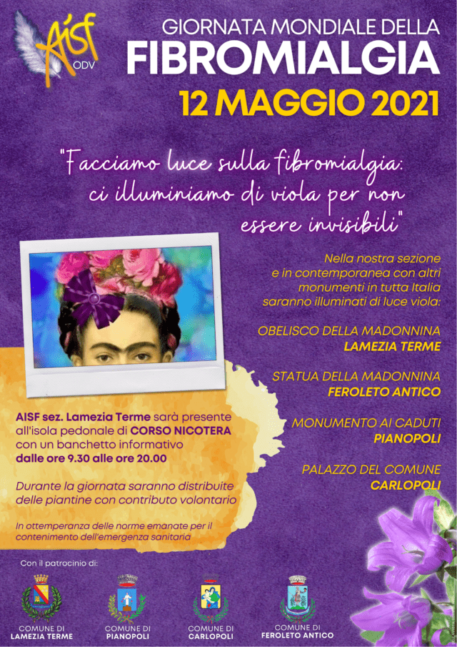 La giornata mondiale della Fibromialgia  illumina i comuni nell’hinterland di Lamezia Terme