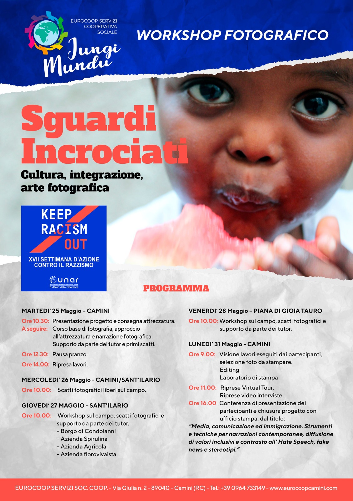 Al via “Sguardi incrociati”: A Camini, Sant’Ilario e Rosarno gli scatti dei migranti per raccontare le loro storie, i luoghi dell’accoglienza, la bellezza di un mondo multiculturale