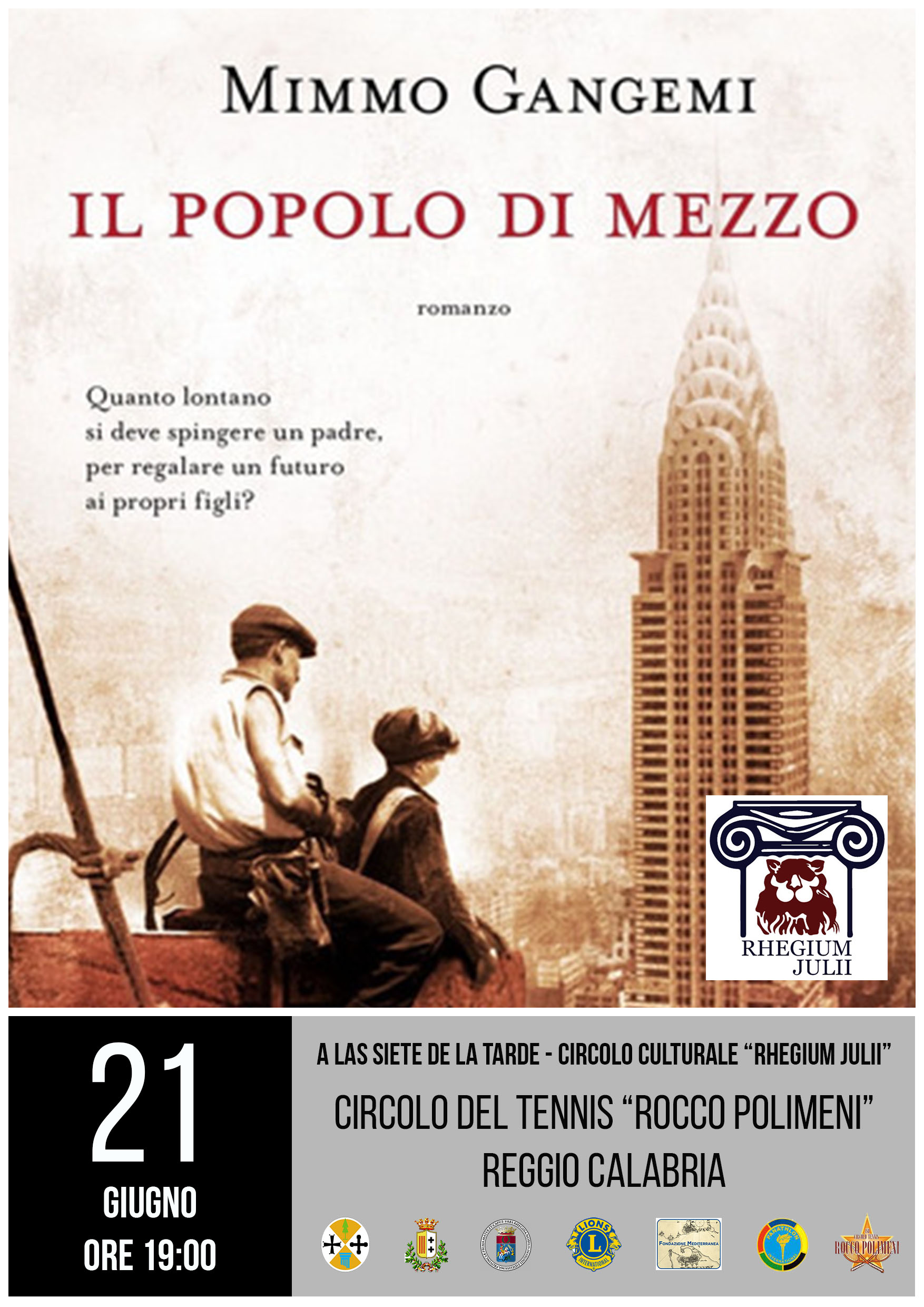 Reggio Calabria – Mimmo Gangemi sarà ospite del Rhegium Julii
