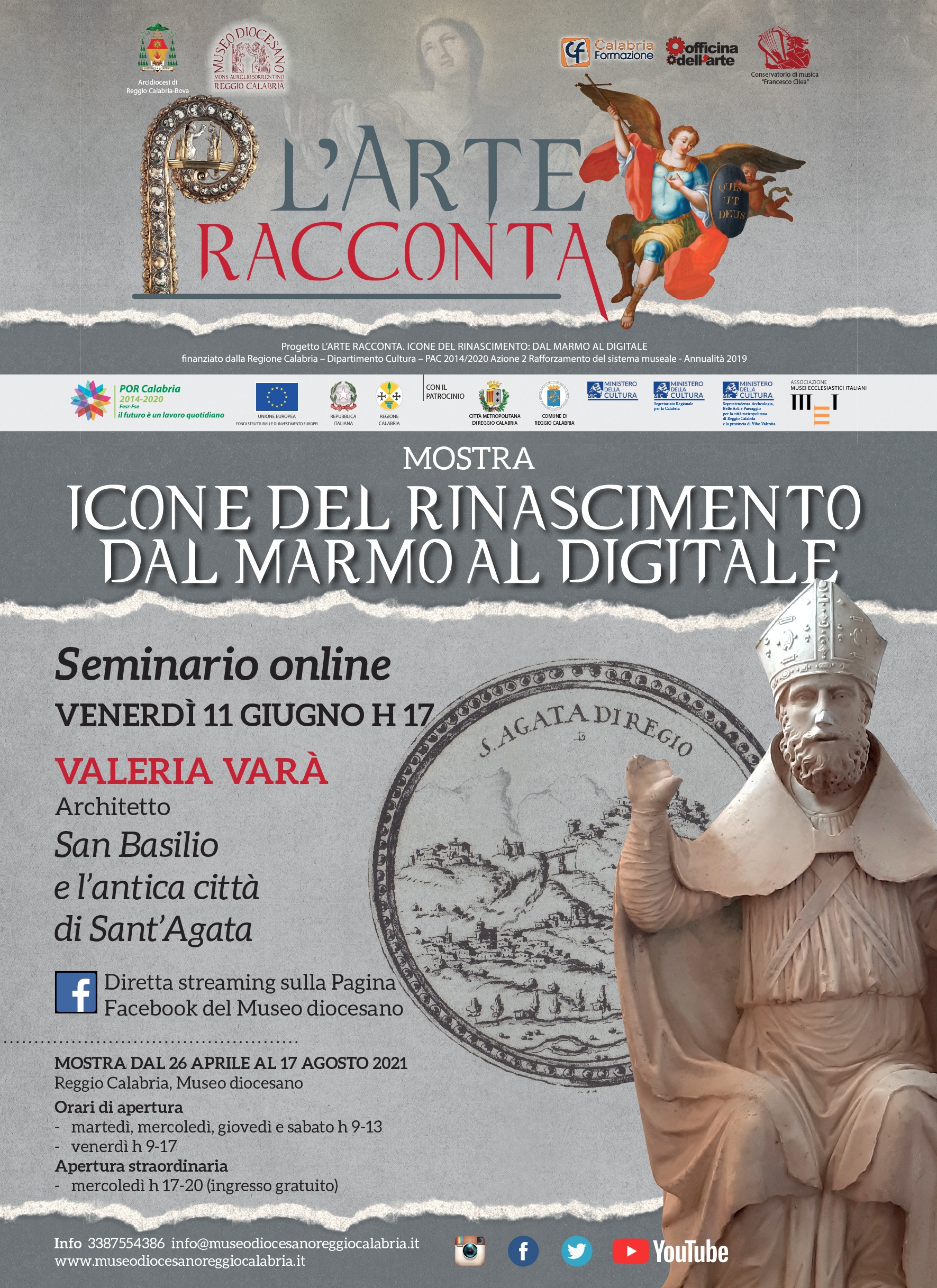 Reggio Calabria – Il Museo diocesano promuove un seminario sul tema San Basilio e l’antica città di Sant’Agata