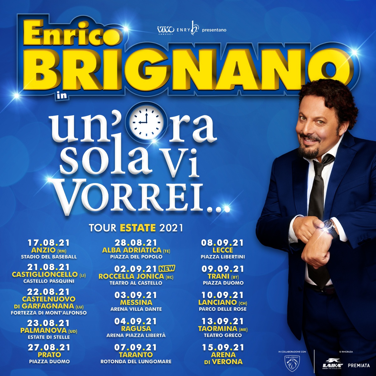 Roccella Summer Festival, il 2 settembre ci sarà anche Enrico Brignano