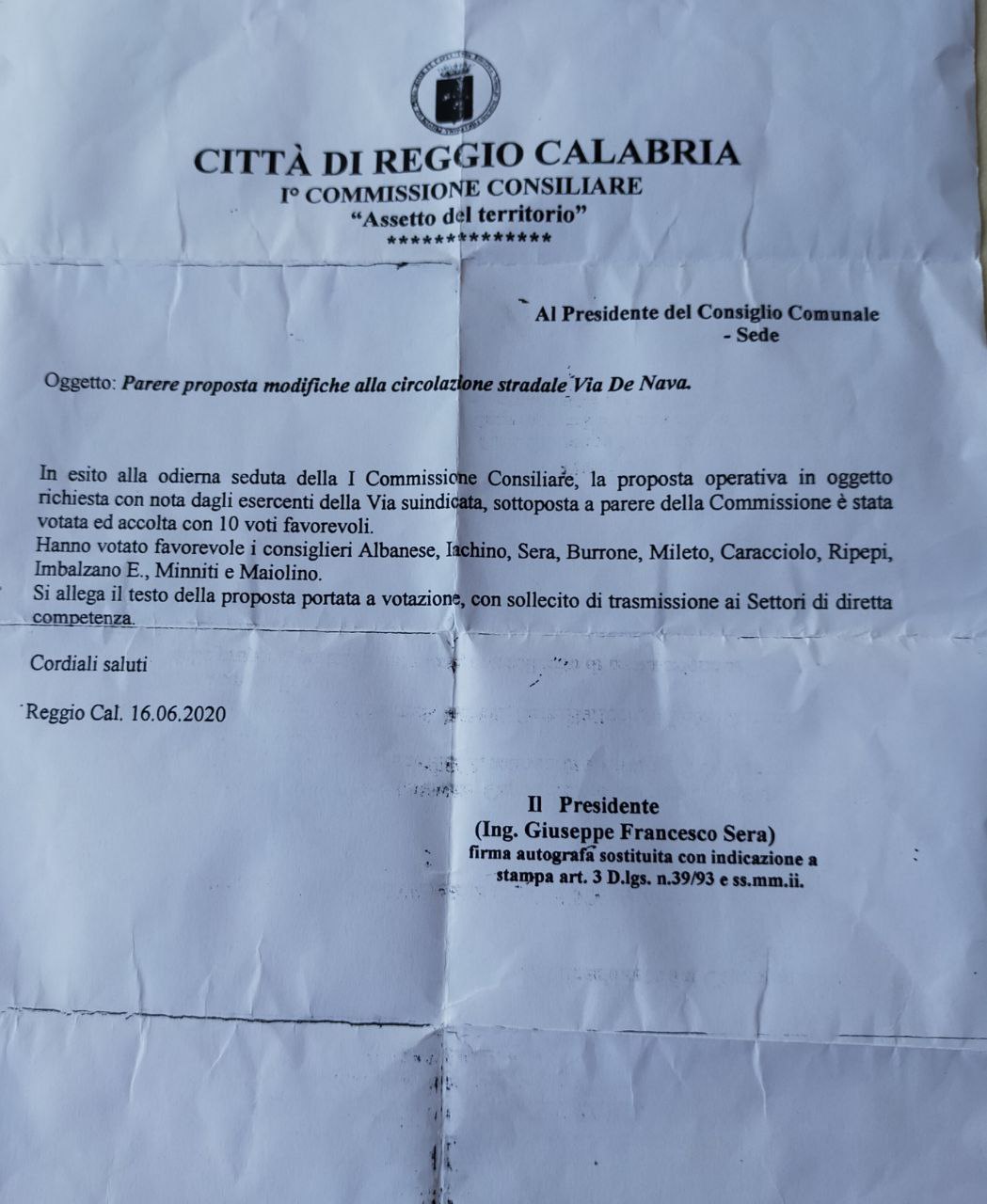 Reggio Calabria, modifiche alla circolazione stradale di Via De Nava: la nota di Sergi e Malaspina