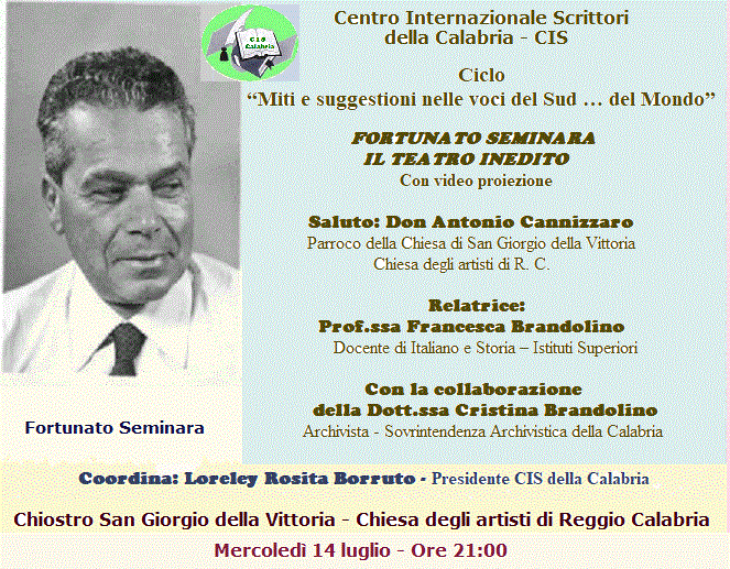 Reggio Calabria – Il Centro Internazionale Scrittori della Calabria riprende gli incontri in presenza