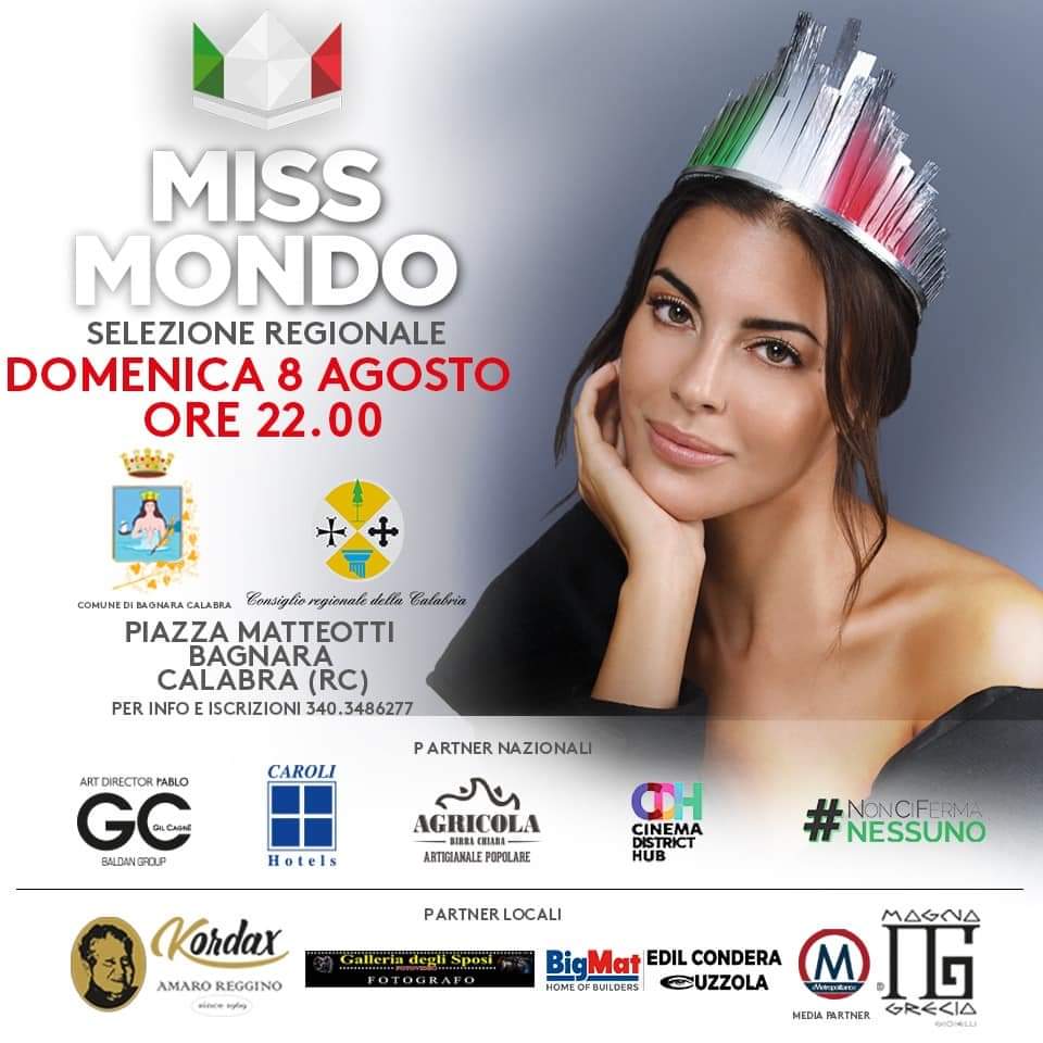 A Bagnara la prossima selezione regionale di Miss Mondo Calabria e Sicilia