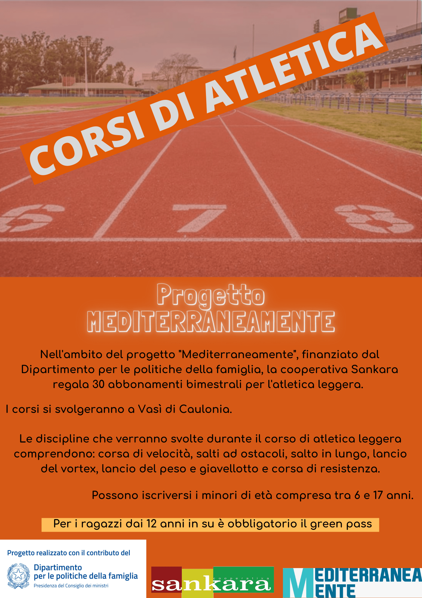La Cooperativa Sankara regala 30 abbonamenti bimestrali per corsi di atletica ai bambini della Locride