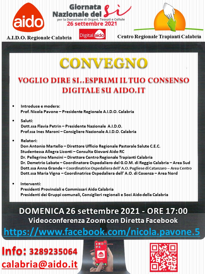 Convegno Voglio dire Si…Esprimi il tuo consenso digitale su Aido.it