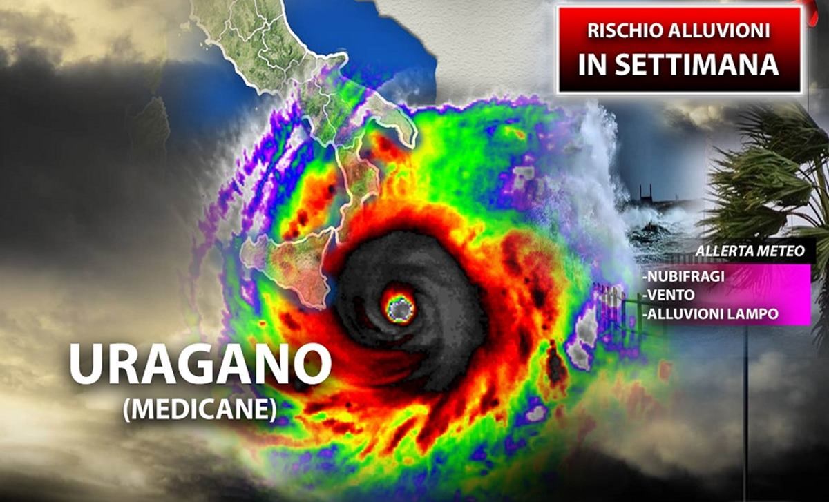 Maltempo Calabria, il ciclone si rafforza e diventa uragano mediterraneo