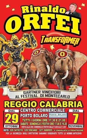 Il circo Rinaldo Orfei a Reggio Calabria