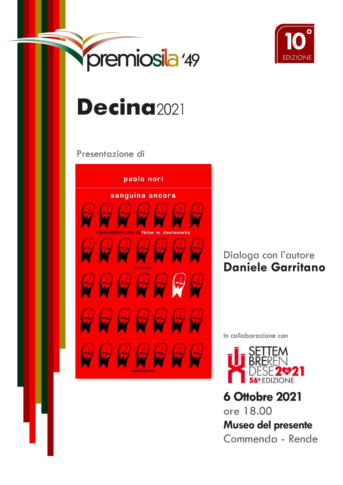 Decina 2021, Paolo Nori presenta Sanguina ancora