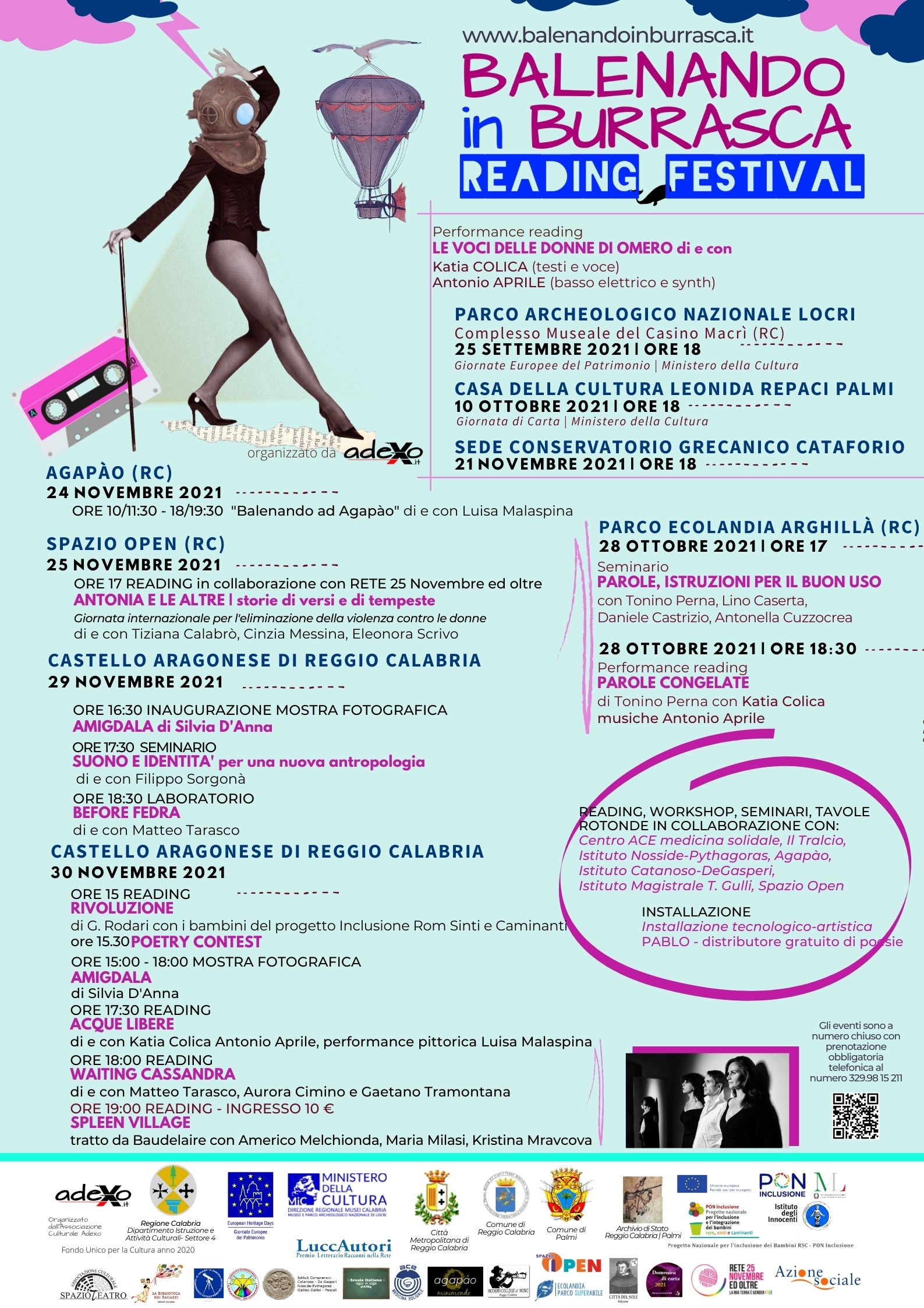 Reggio Calabria – Due giorni al Castello Aragonese con la terza edizione del Balenando in Burrasca Reading Festival