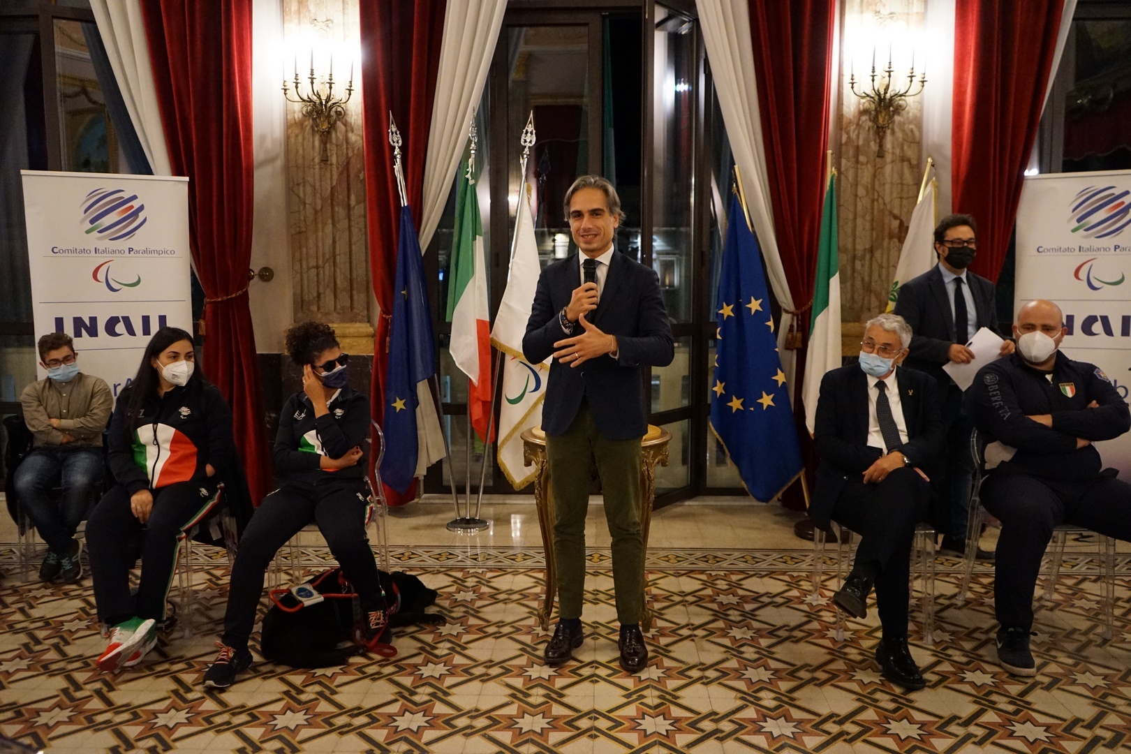 Accolti a Palazzo Alvaro gli atleti della spedizione azzurra alle Paralimpiadi di Tokio, ai mondiali e agli europei degli sport paralimpici