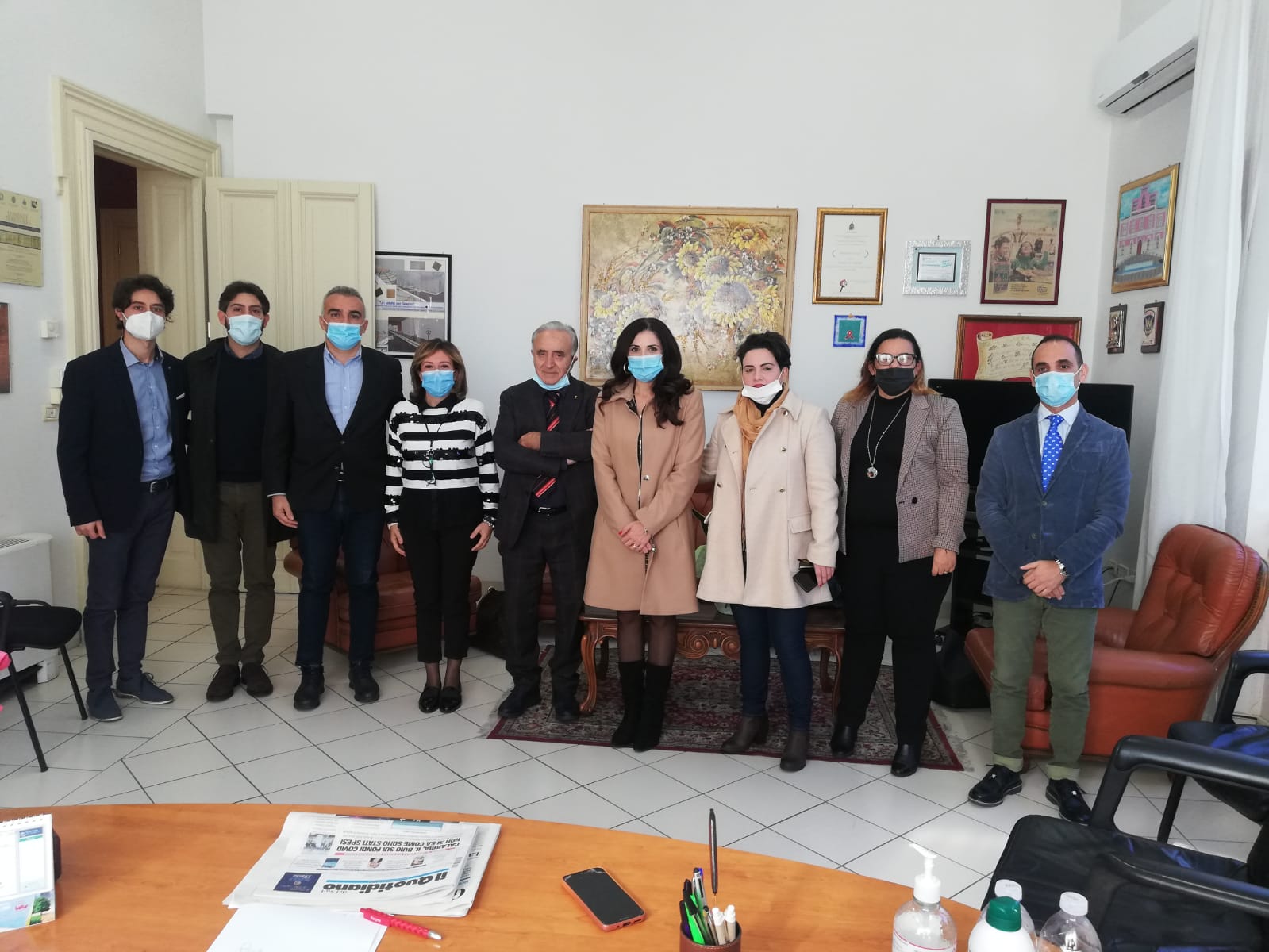 Siderno, il gruppo Pd del Consiglio comunale in visita al Sindaco Fragomeni