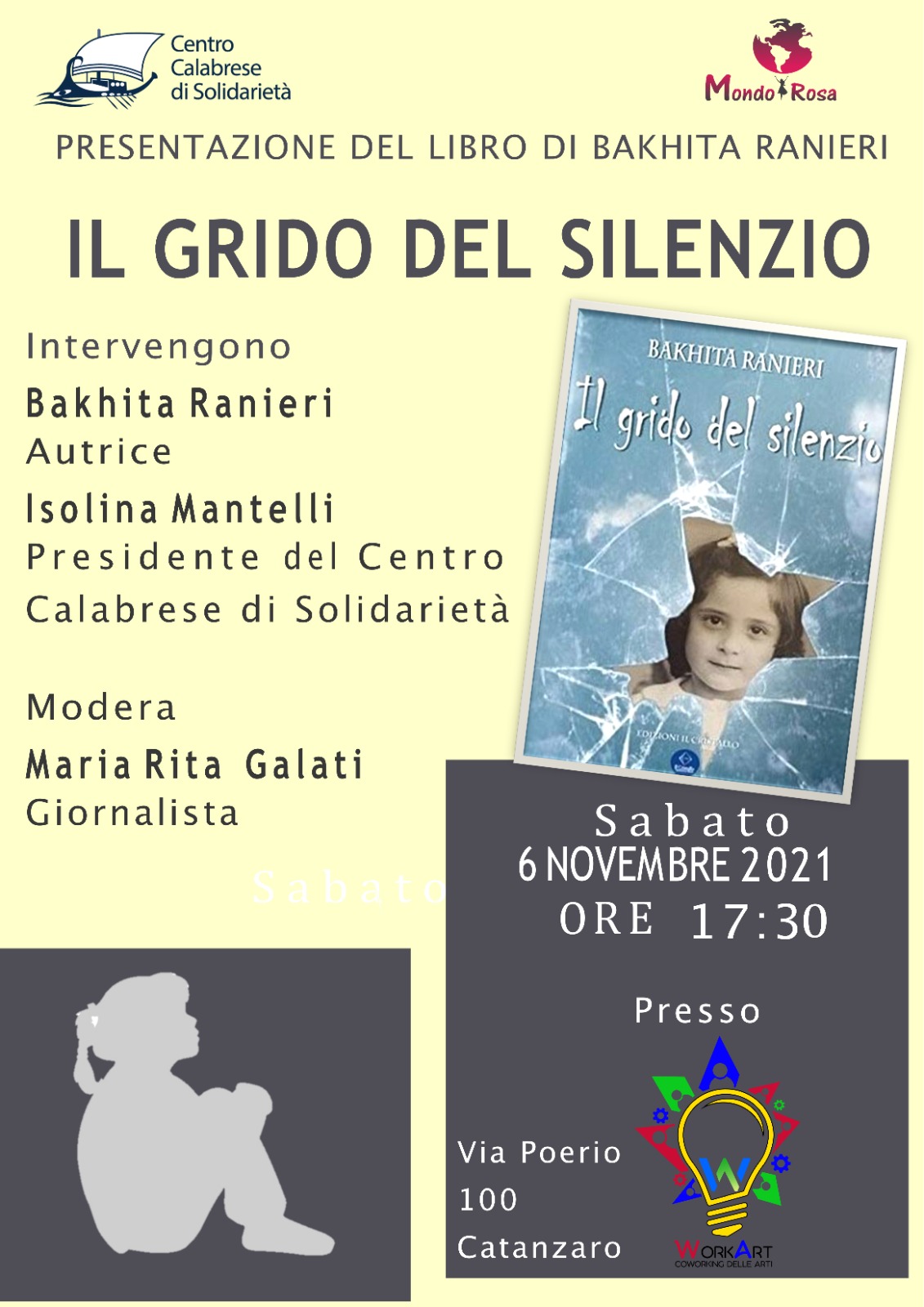 Domani al WorKart del Comunale, a Catanzaro, la presentazione del libro “Il grido del silenzio”