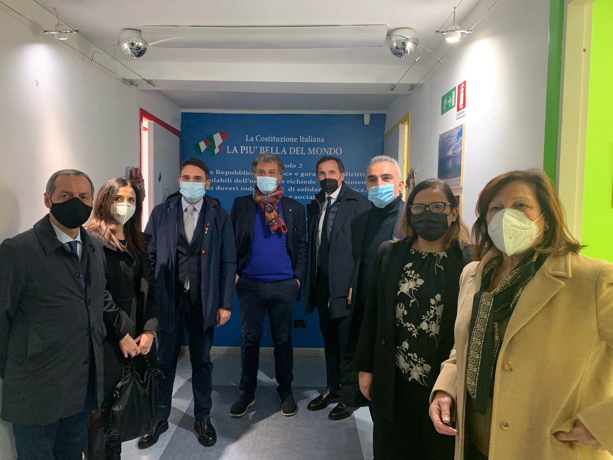 Una delegazione del Pd, con Francesco Boccia, in visita al centro Ace di Pellaro
