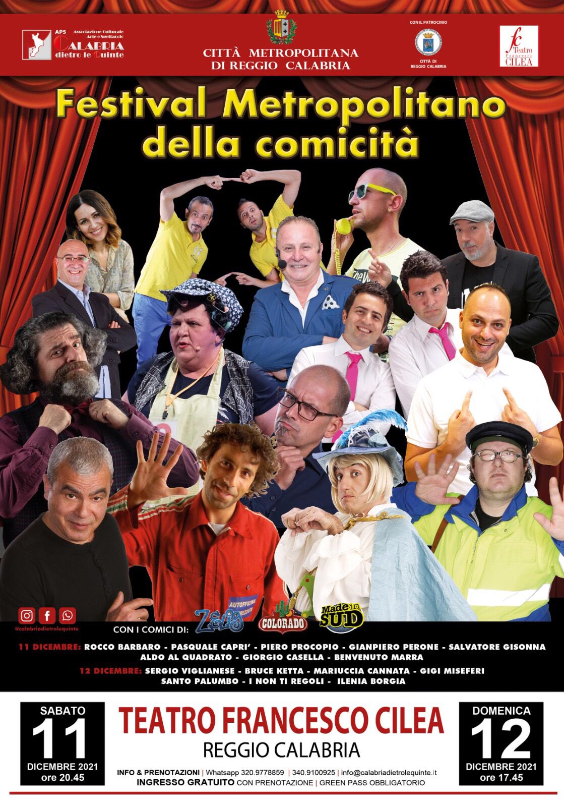 Il Teatro Cilea riapre il sipario con il Festival della Comicità. Il Delegato Quartuccio: “Ripartire dalla cultura e regalare momenti di spensieratezza”