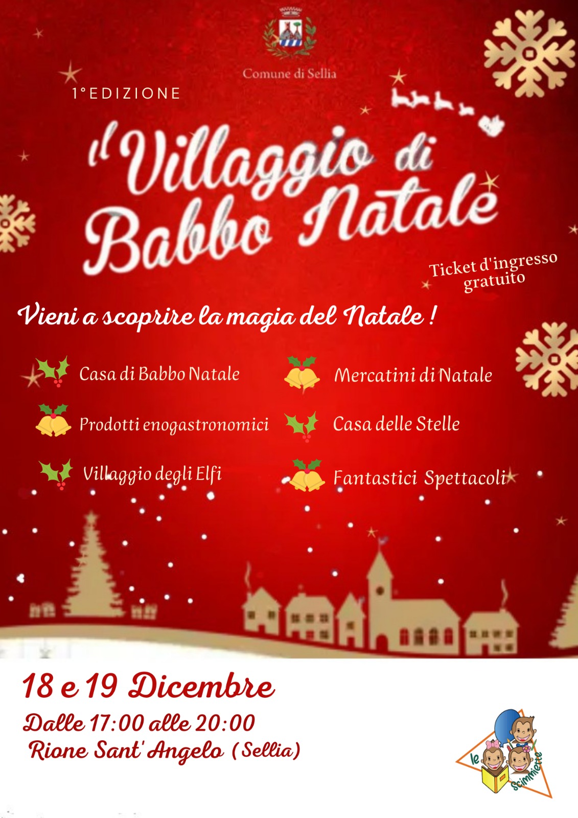Il 18 ed il 19 dicembre nel cuore del centro storico di Sellia prenderà vita il “Villaggio di Babbo Natale”