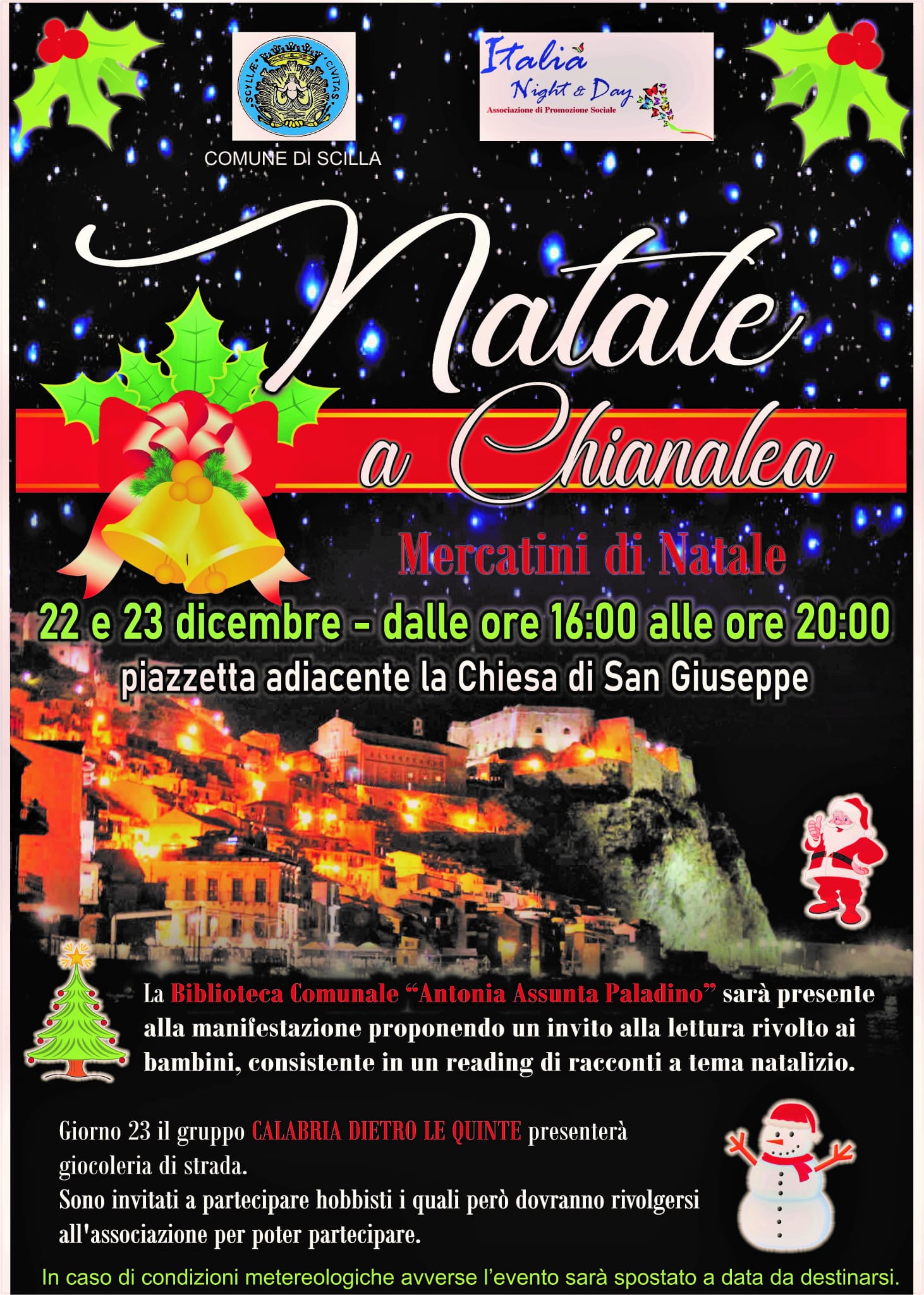 A Scilla la magia del Natale con i mercatini a Chianalea