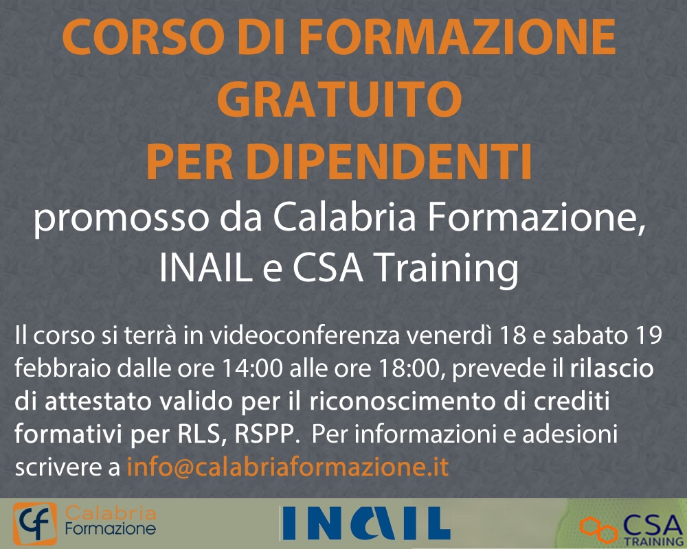 Calabria Formazione promuove un corso online gratuito con rilascio di certificazione