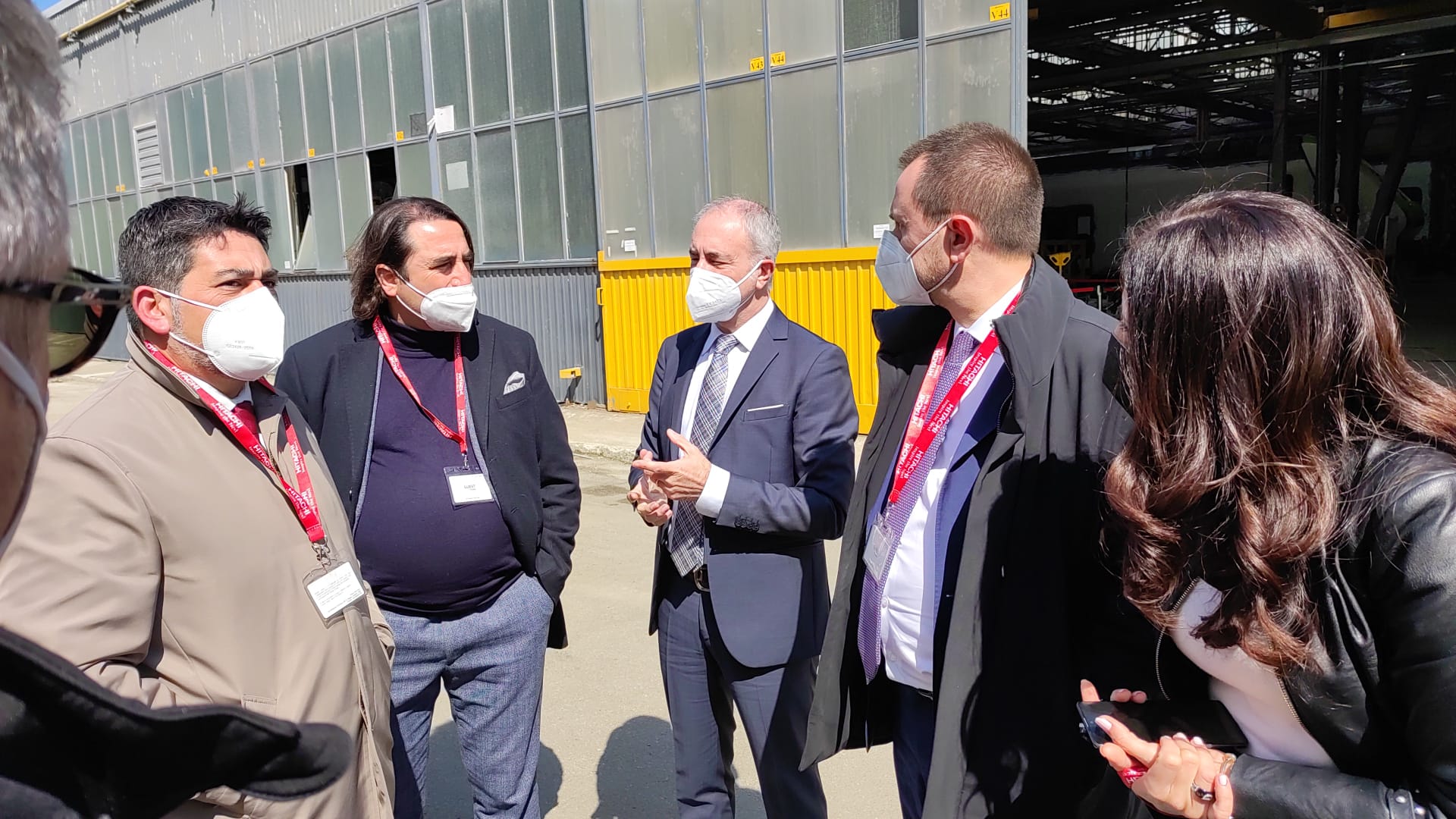 Il sindaco ff Brunetti incontra il Vicepresidente della Camera Ettore Rosato allo stabilimento Hitachi