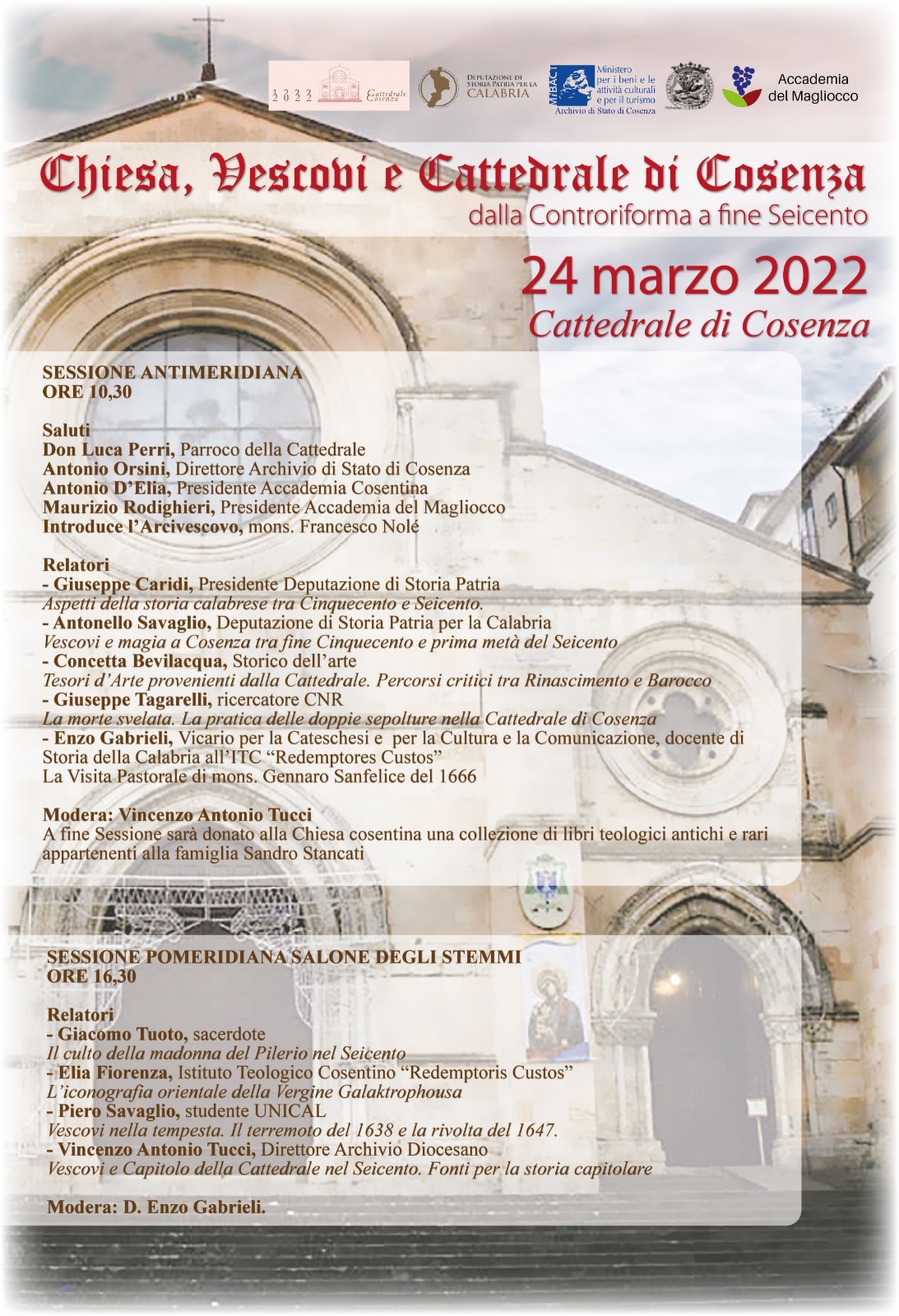 Chiesa, Vescovi e Cattedrale di Cosenza dalla Controriforma a fine Seicento