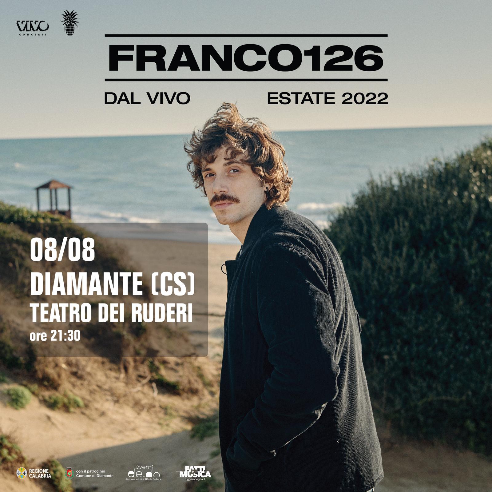 Franco126 al Teatro dei Ruderi di Cirella a Diamante
