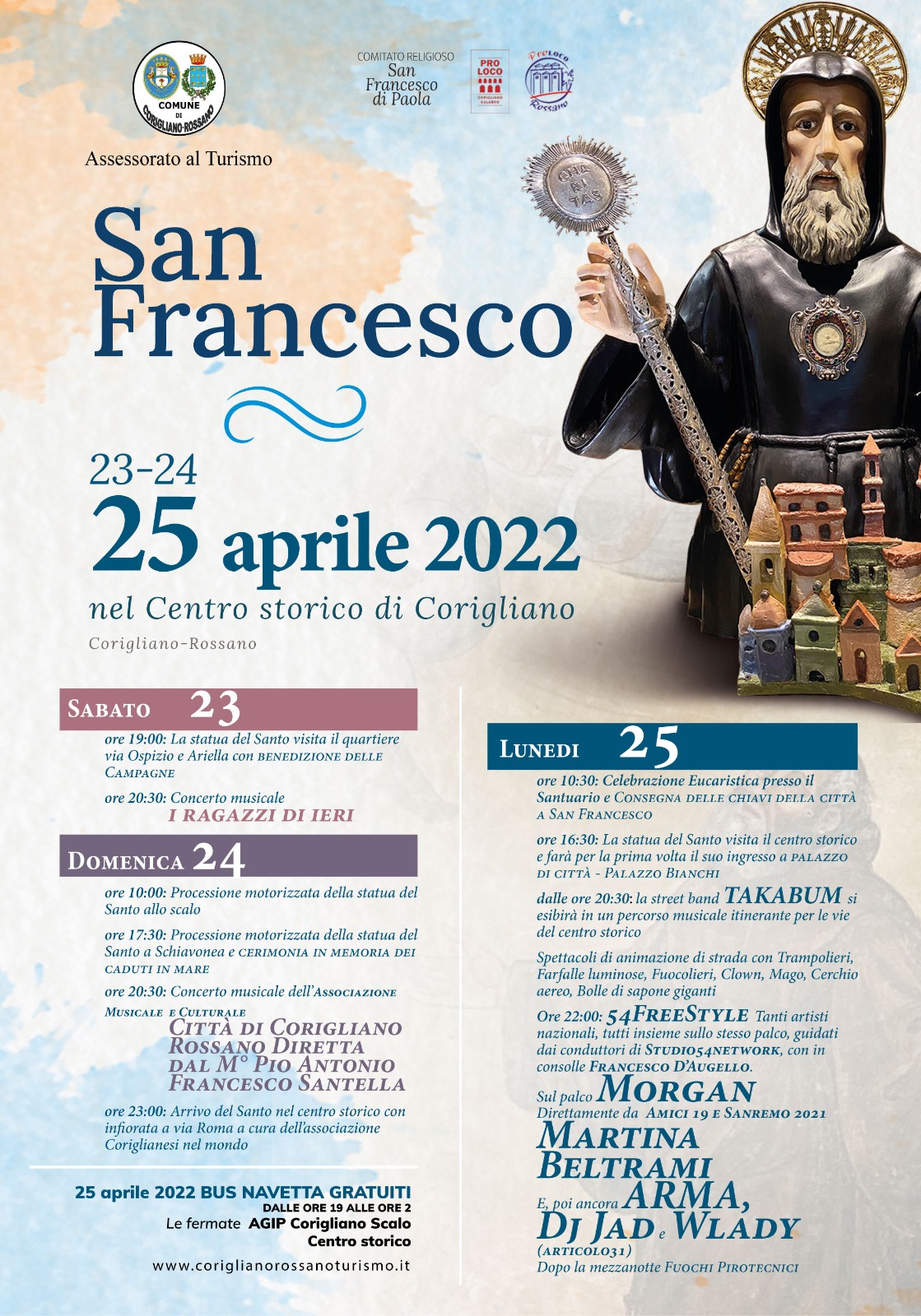 Corigliano-Rossano: dopo due anni torna la festa di San Francesco di Paola