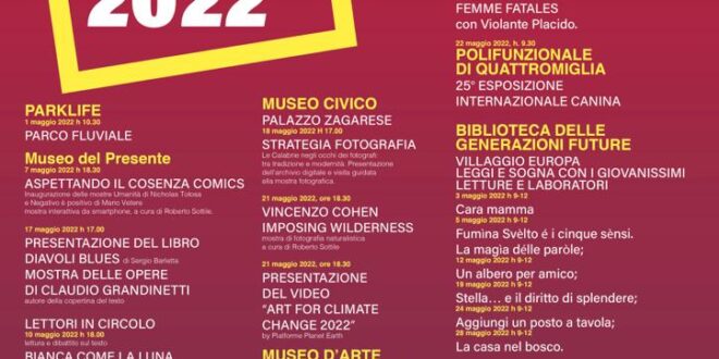 La primavera di Rende: gli eventi in programma a maggio